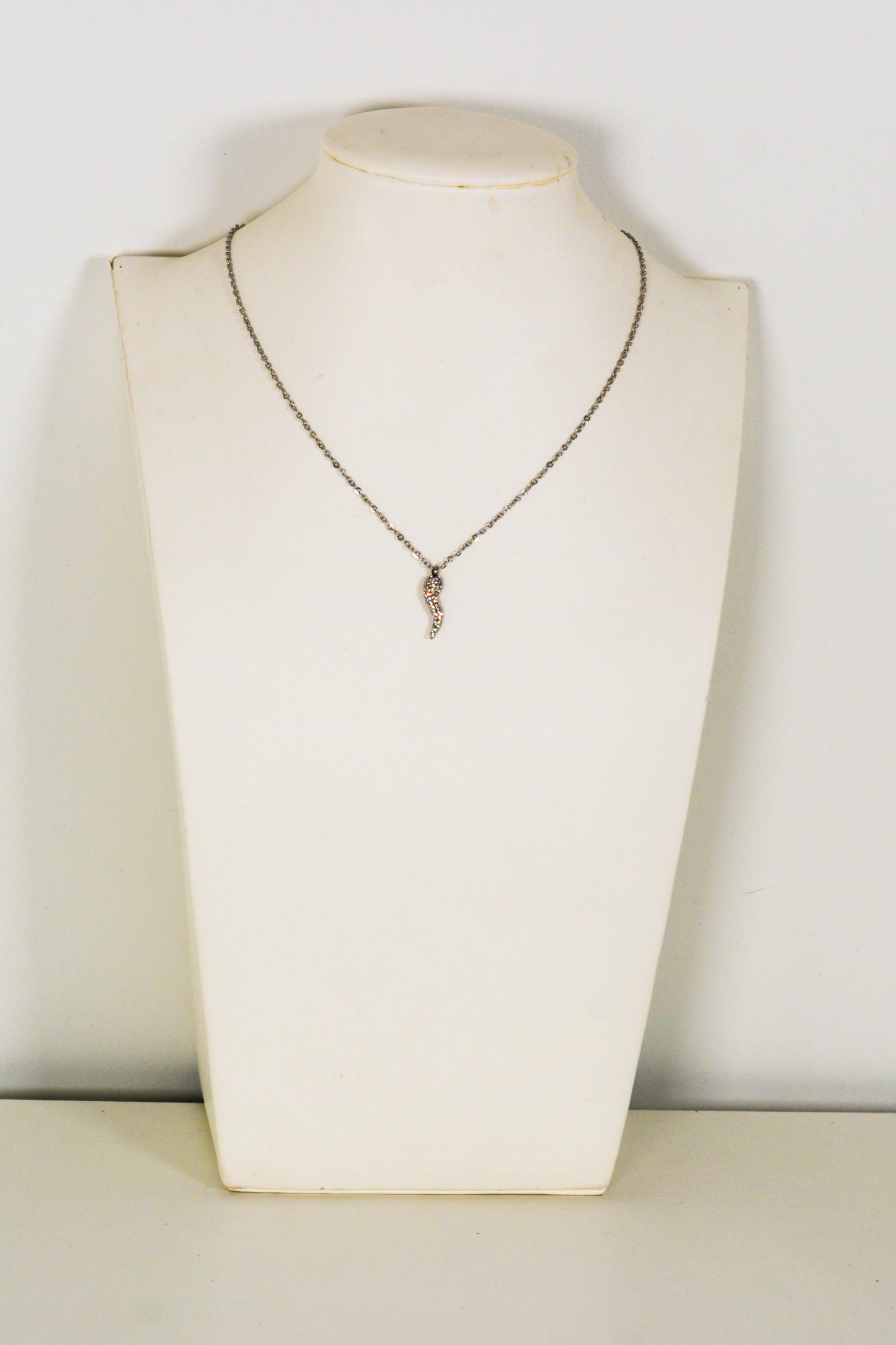 Collana cornetto strass