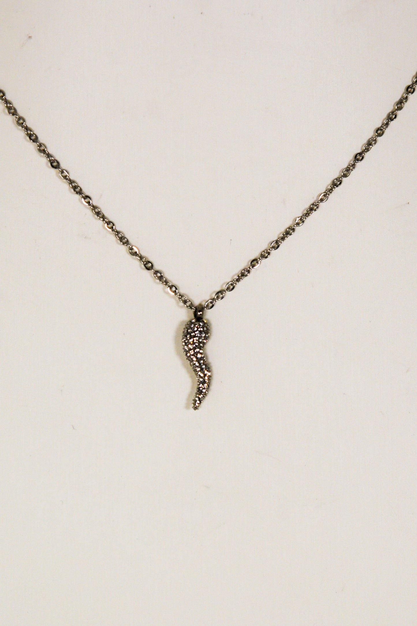 Collana cornetto strass